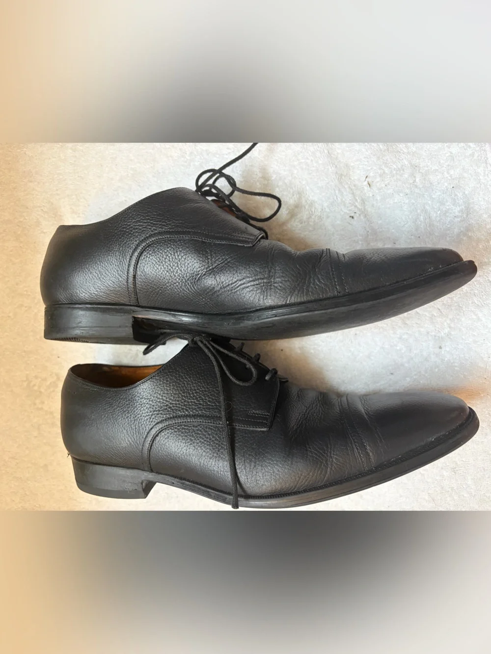 Bally’s Classic Men's Black Leather Derby Shoes